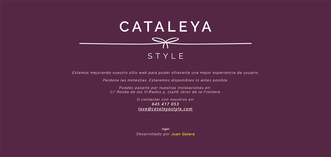 Página web Cataleya style
