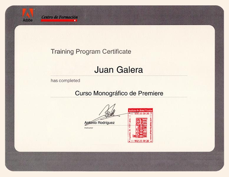 Vídeo marketing Jerez de la Frontera certificado Adobe Premiere