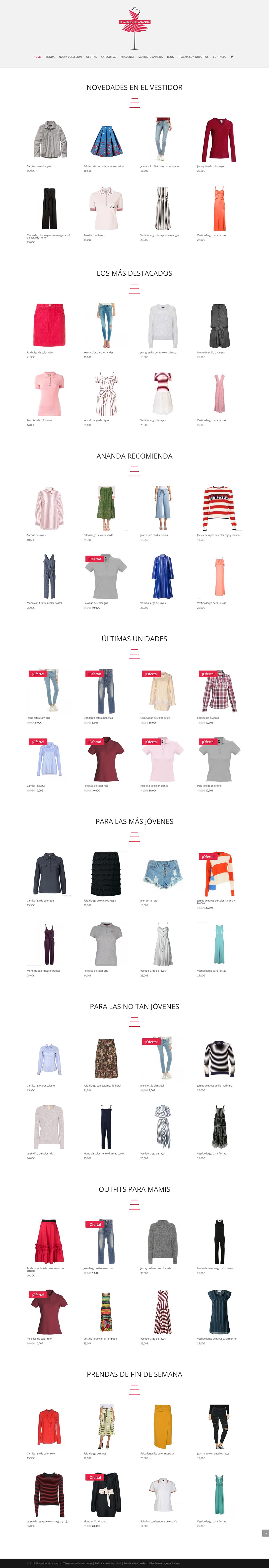 Ecommerce El vestidor de Ananda